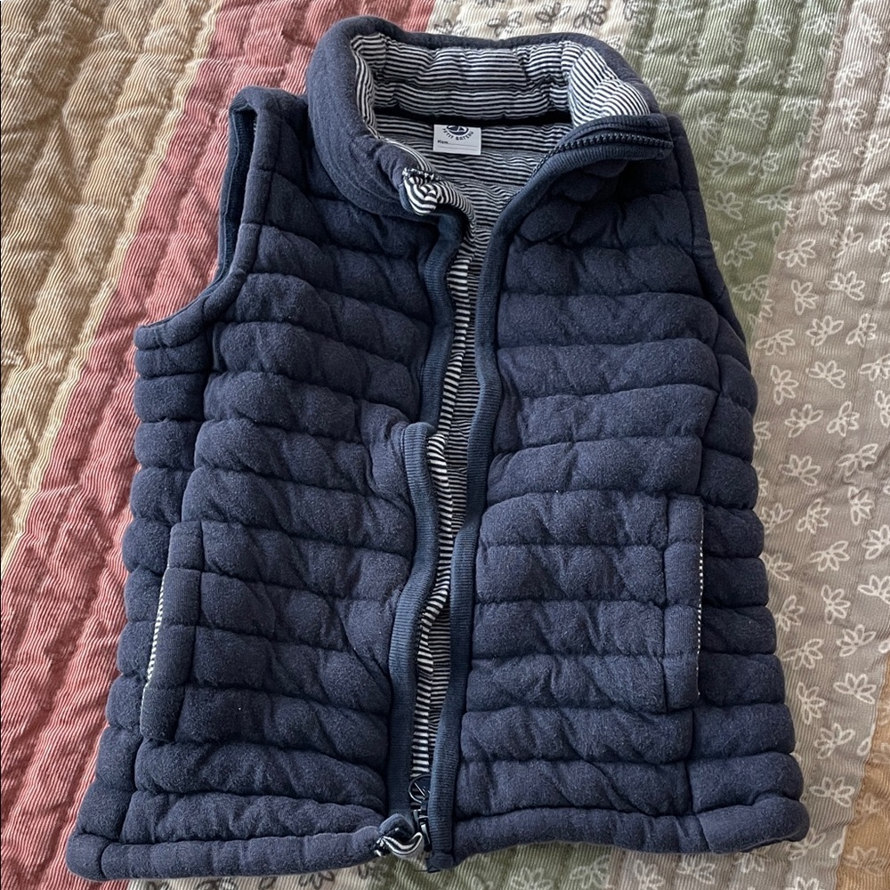 Petit Bateau Navy Blue Quilted Kids Vest